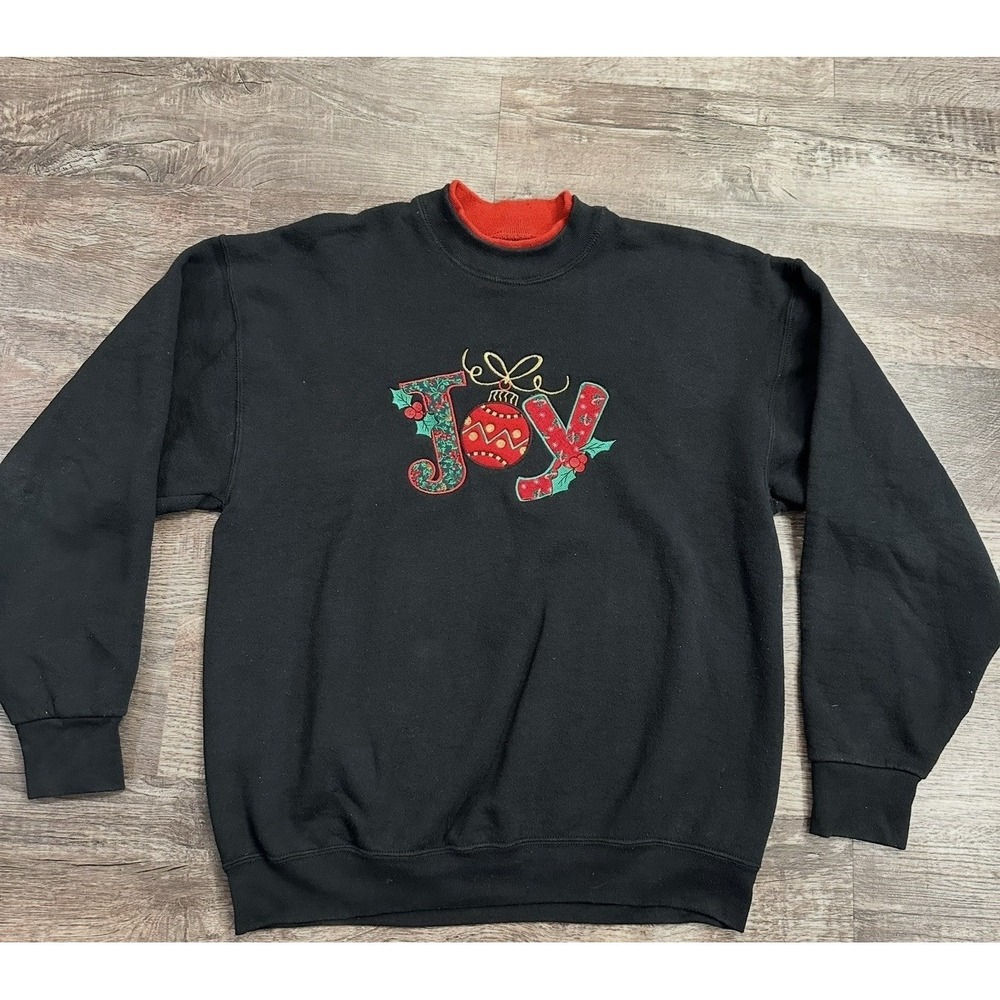 Chistmas Sweatshirt Vintage Ugly‎ Christmas Sweater Joy Large